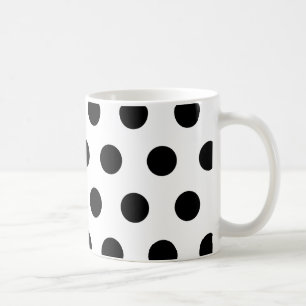 Schwarze Polka-Punkt-Tasse Kaffeetasse