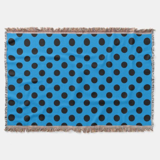 Schwarze Polka Punkte am Himmel blau Decke (Vorderseite)