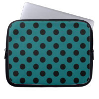 Schwarze Polka Punkte auf aquamarin