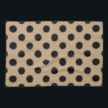 Schwarze Polka-Punkte auf Beige Geschirrtuch<br><div class="desc">Schwarze Polka-Punkte auf Beige</div>