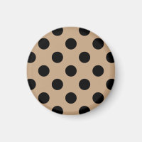 Schwarze Polka-Punkte auf Beige
