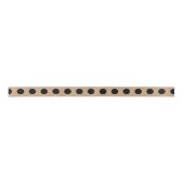 Schwarze Polka-Punkte auf Beige Satinband (Vorderseite)