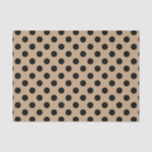 Schwarze Polka-Punkte auf Beige Seidenpapier (Vorderseite)