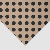 Schwarze Polka-Punkte auf Beige Seidenpapier (Ausschnitt)