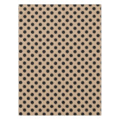 Schwarze Polka-Punkte auf Beige Tischdecke (Vorderseite)