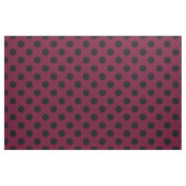 Schwarze Polka-Punkte auf Bordeaux Stoff (Fat Quarter (45,7 x 55,9 cm))