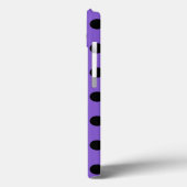 Schwarze Polka Punkte auf der Case-Mate iPhone-Hül iPhone Hülle (Rückseite / Links)