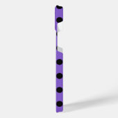Schwarze Polka Punkte auf der Case-Mate iPhone-Hül iPhone Hülle (Linke Seite)
