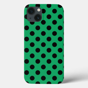 Schwarze Polka Punkte auf frisch grünen Case-Mate iPhone Hülle
