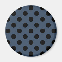 Schwarze Polka-Punkte auf grau-blau