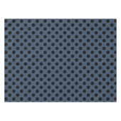 Schwarze Polka-Punkte auf grau-blau Tischdecke (Vorderseite (Horizontal))