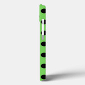 Schwarze Polka Punkte auf Kalkgrün Case-Mate iPhon iPhone Hülle (Rückseite / Links)