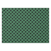 Schwarze Polka-Punkte auf kelgrün Tischdecke (Vorderseite (Horizontal))