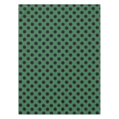 Schwarze Polka-Punkte auf kelgrün Tischdecke (Vorderseite)
