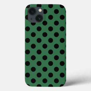 Schwarze Polka Punkte auf kelly Green Case-Mate iP iPhone Hülle