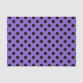 Schwarze Polka-Punkte auf Lavendel Seidenpapier (Vorderseite)