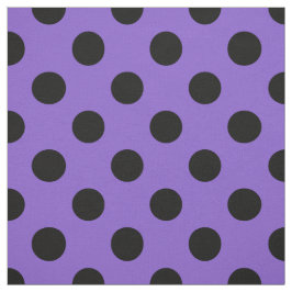 Schwarze Polka-Punkte auf Lavendel Stoff
