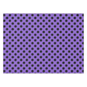 Schwarze Polka-Punkte auf Lavendel Tischdecke (Vorderseite (Horizontal))