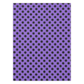 Schwarze Polka-Punkte auf Lavendel Tischdecke (Vorderseite)