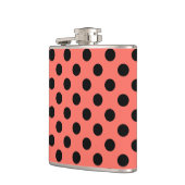 Schwarze Polka-Punkte auf lebende Korallen Flachmann (Links)