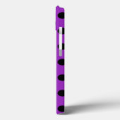 Schwarze Polka-Punkte auf lila Fall-Mate-iPhone-Fa Case-Mate iPhone Hülle (Rückseite / Links)