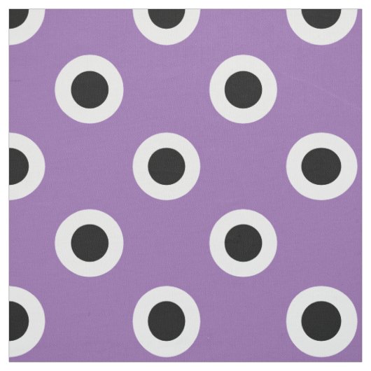 Schwarze Polka Punkte auf Lila Stoff (Muster)