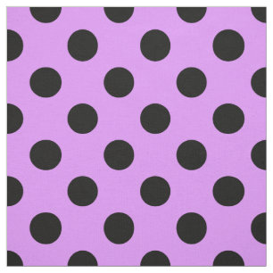 Schwarze Polka-Punkte auf Lila Stoff