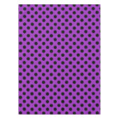 Schwarze Polka Punkte auf lila Tischdecke (Vorderseite)