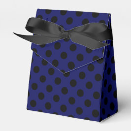 Schwarze Polka Punkte auf marineblau Geschenkschachtel