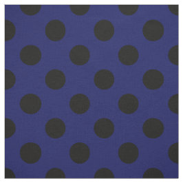 Schwarze Polka Punkte auf marineblau Stoff