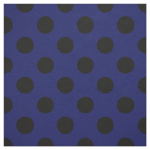 Schwarze Polka Punkte auf marineblau Stoff
