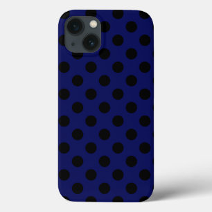 Schwarze Polka Punkte auf marineblauen Case-Mate i iPhone Hülle