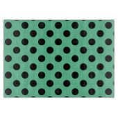 Schwarze Polka Punkte auf Minzgrün Schneidebrett (Vorderseite)