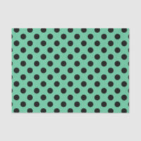 Schwarze Polka Punkte auf Minzgrün