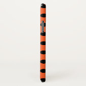 Schwarze Polka-Punkte auf Orange Case-Mate iPhone Hülle (Hinten/Rechts)