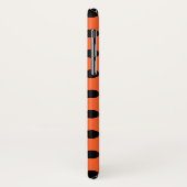 Schwarze Polka-Punkte auf Orange Case-Mate iPhone Hülle (Hinten/Links)