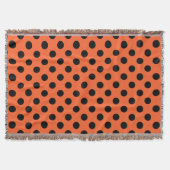 Schwarze Polka-Punkte auf Orange Decke (Vorderseite)