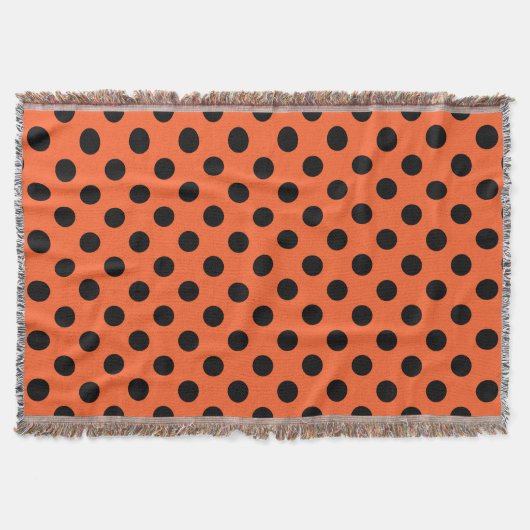 Schwarze Polka-Punkte auf Orange Decke (Vorderseite)