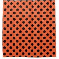 Schwarze Polka-Punkte auf Orange