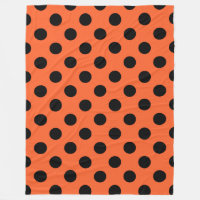 Schwarze Polka-Punkte auf Orange