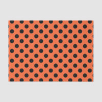 Schwarze Polka-Punkte auf Orange
