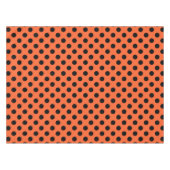 Schwarze Polka-Punkte auf Orange Tischdecke (Vorderseite (Horizontal))