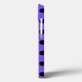 Schwarze Polka Punkte auf Periwinkle Case-Mate iPh iPhone Hülle (Rückseite / Links)
