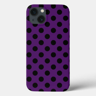 Schwarze Polka Punkte auf Pflaume lila Case-Mate i iPhone Hülle