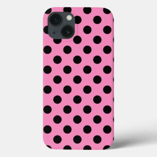 Schwarze Polka Punkte auf rosa Case-Mate iPhone Ge Hülle