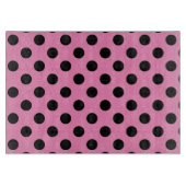 Schwarze Polka-Punkte auf Rosa Schneidebrett (Vorderseite)