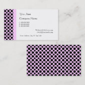 Schwarze Polka Punkte auf rosa Visitenkarten Visitenkarte (Vorne/Hinten)