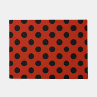 Schwarze Polka Punkte auf rot