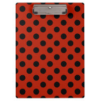 Schwarze Polka Punkte auf rot