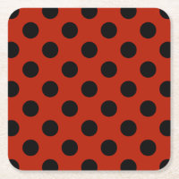 Schwarze Polka Punkte auf rot